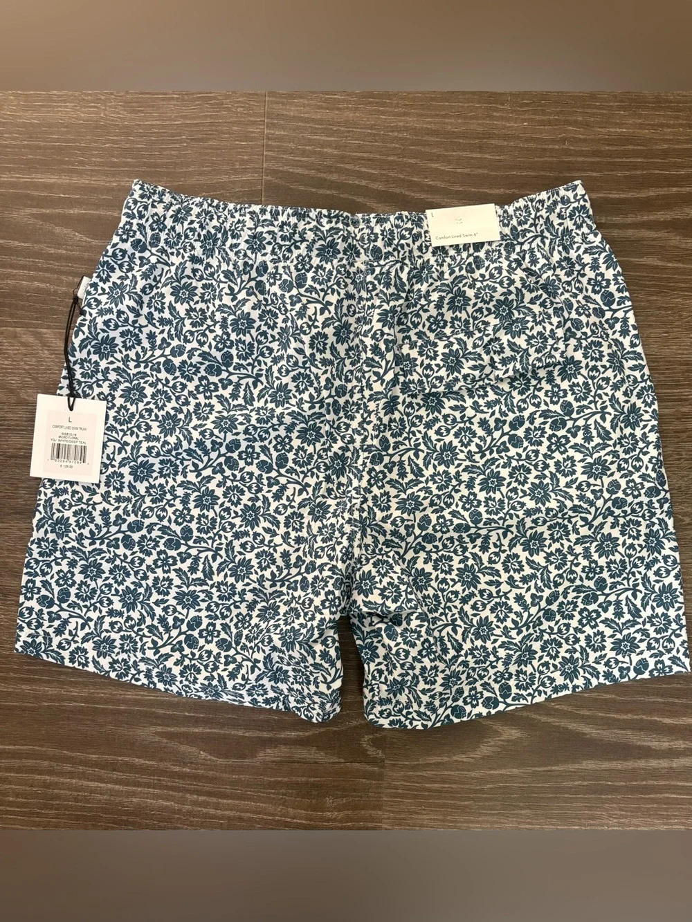 Onia Comfort Lined Swim Trunks - Micro Floral Size Large NEW!